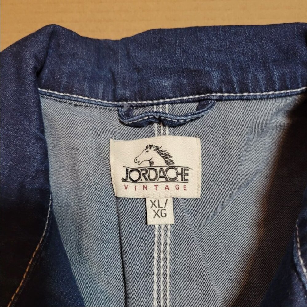 Jordache Vintage Women's Denim Coverall Jumpsuit - Size XL/ XG - Picture 2 of 6